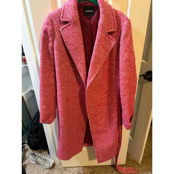 Express wool pink Coat size xsmall - Picture 1 of 3